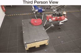 Dual-quadruped bimanual teleoperation experiment